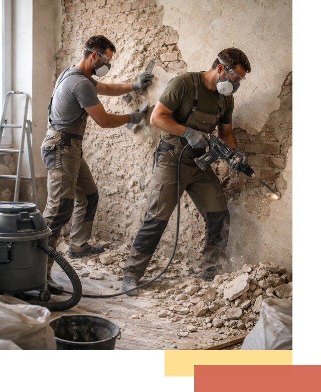 Демонтаж штукатурки со стен в Самаре быстро и аккуратно