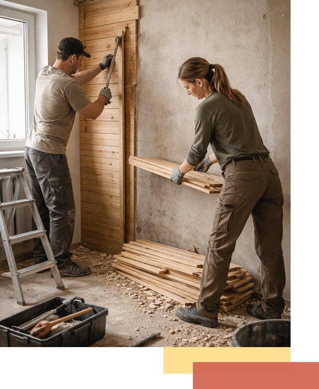 Демонтаж вагонки со стен в Самаре — профессиональный демонтаж