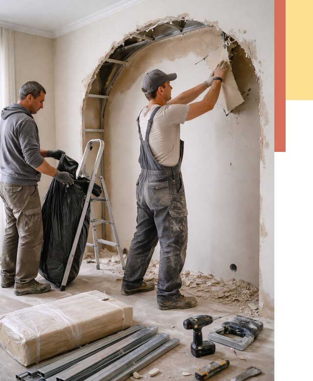 Демонтаж арки из гипсокартона в Самаре от 3537 руб. — услуги под ключ | ОТДЕЛОЧНИК-Смр