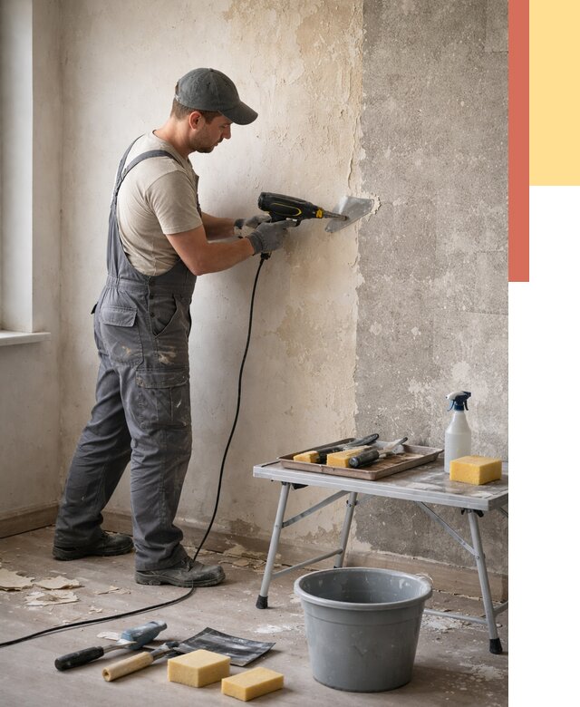 Очистка стен от клея в Самаре от 1870 руб. — снятие и удаление клея со стен | ОТДЕЛОЧНИК-Смр