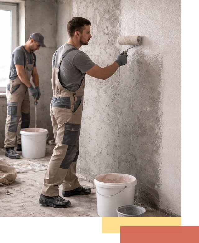 Нанесение бетоноконтакта на стены в Самаре для последующей отделки