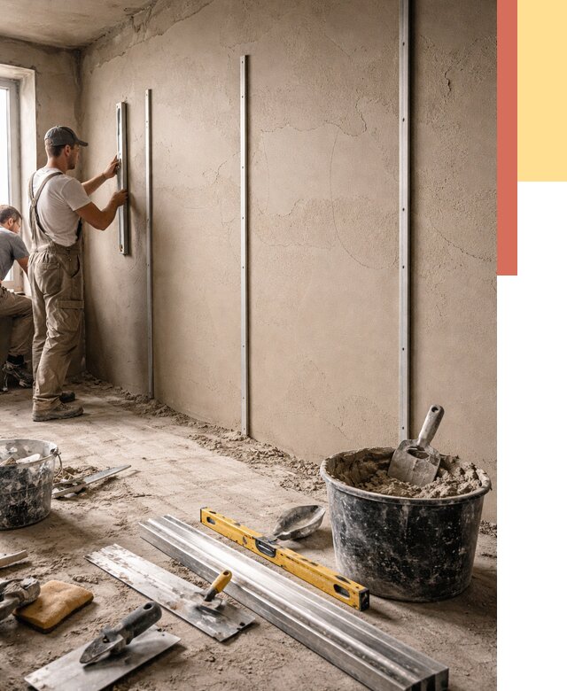 Штукатурка стен по маякам в Самаре от 5558 руб./м² — выравнивание под ключ | ОТДЕЛОЧНИК-Смр