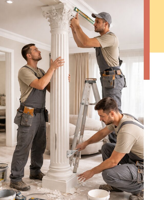 Установка декоративных колонн в Самаре от 12127 руб. под ключ | ОТДЕЛОЧНИК-Смр