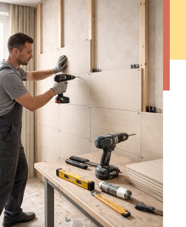 Монтаж МДФ панелей на стены в Самаре от 1263 руб. под ключ | ОТДЕЛОЧНИК-Смр