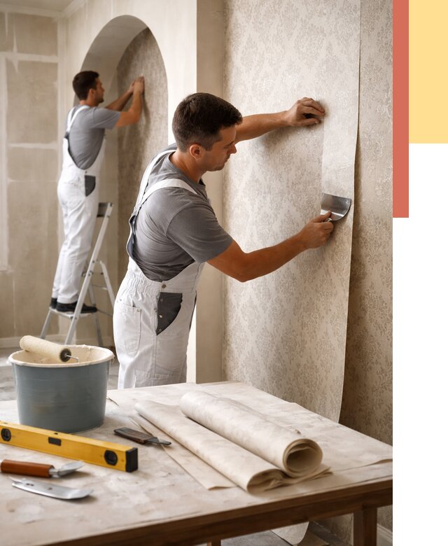 Поклейка обоев на сложные стены в Самаре от 2830 руб. под ключ | ОТДЕЛОЧНИК-Смр