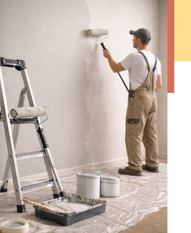 Покраска стен латексной краской в Самаре от 4548 руб. за м2 | ОТДЕЛОЧНИК-Смр