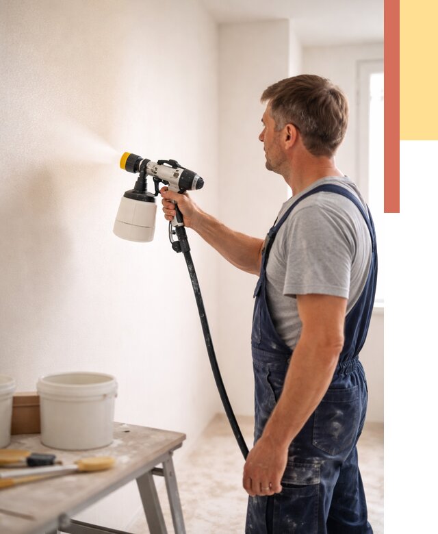 Покраска стен краскопультом в Самаре от 7580 руб. — механизированная покраска | ОТДЕЛОЧНИК-Смр