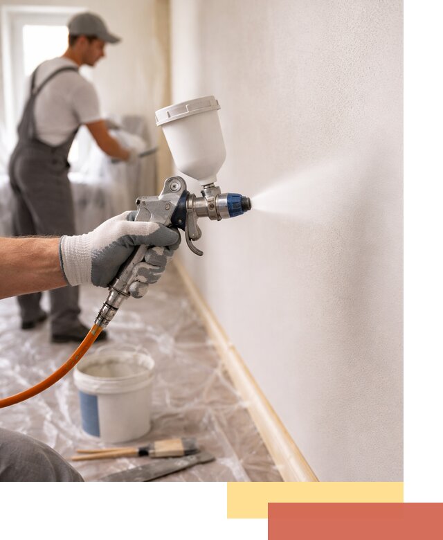 Покраска стен краскопультом в Самаре быстро и качественно