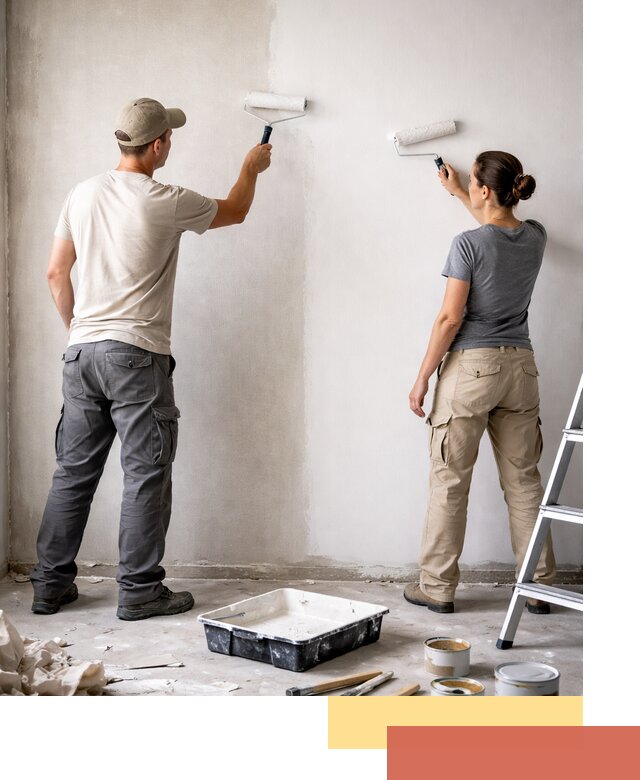 Окраска стен по стеклохолсту в Самаре качественно и долговечно