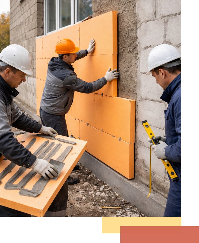 Утепление фасада пеноплексом под ключ в Самаре