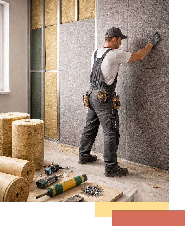 Профессиональная шумоизоляция стен в Самаре для квартиры и офиса