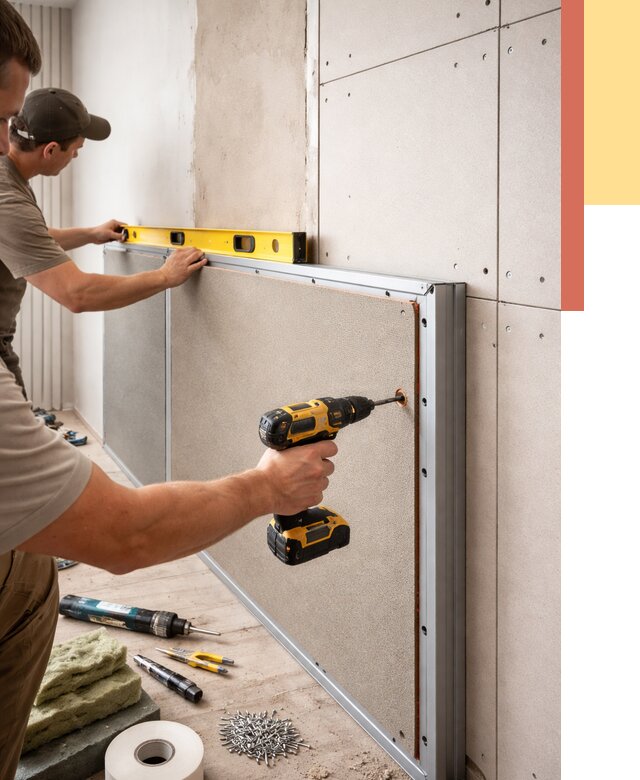 Шумоизоляция стен панелями ЗИПС в Самаре от 2223 руб./м² под ключ | ОТДЕЛОЧНИК-Смр