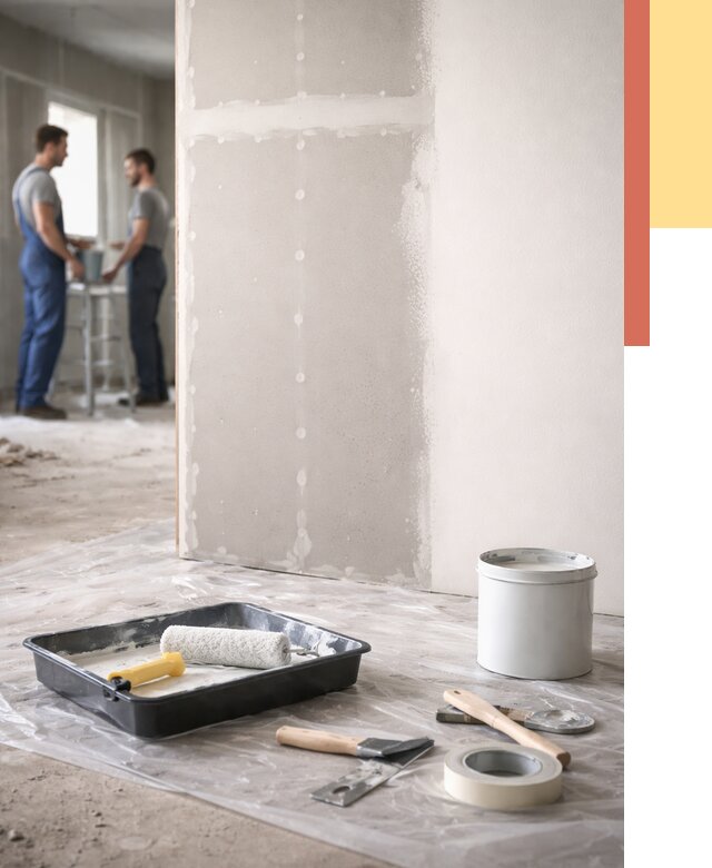 Покраска перегородок из гипсокартона в Самаре от 4548 руб. под ключ | ОТДЕЛОЧНИК-Смр