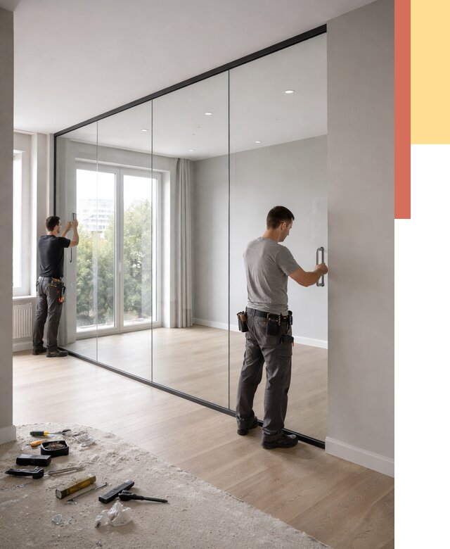 Изготовление стеклянных перегородок в Самаре от 12481 руб. под ключ | ОТДЕЛОЧНИК-Смр