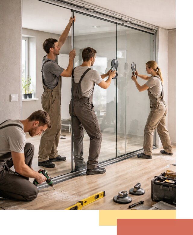 Изготовление стеклянных перегородок на заказ в Самаре