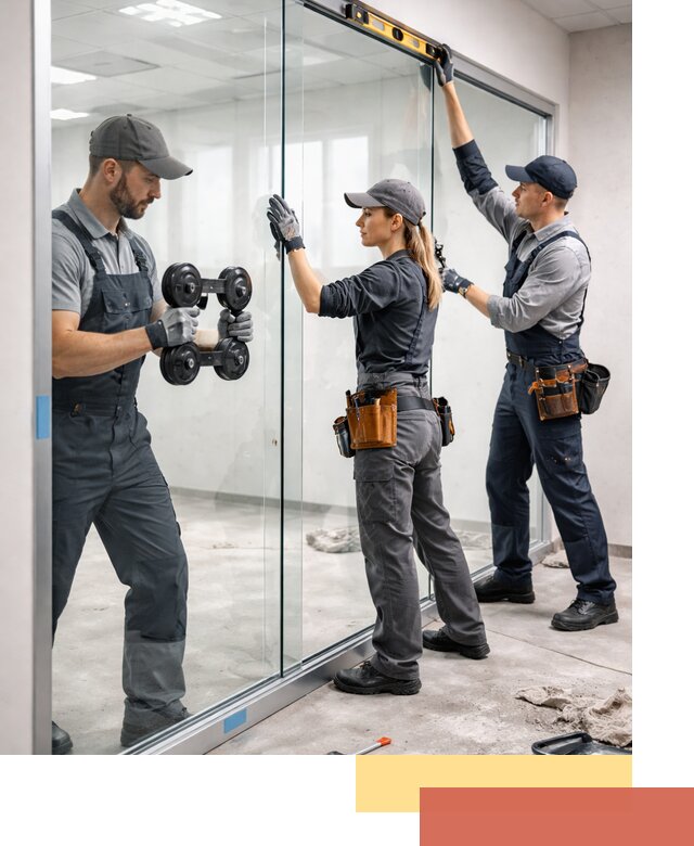 Профессиональный монтаж стеклянных перегородок в Самаре