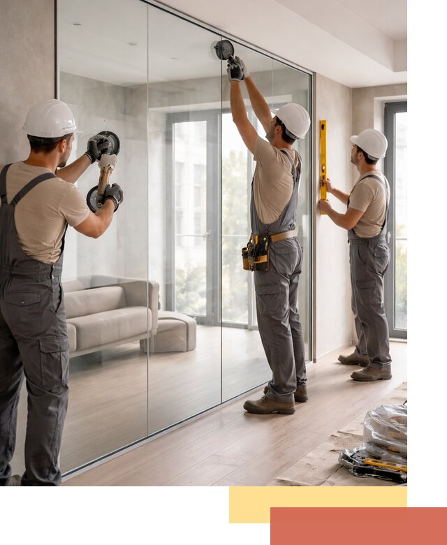 Перегородки из закаленного стекла в Самаре для офисов и квартир