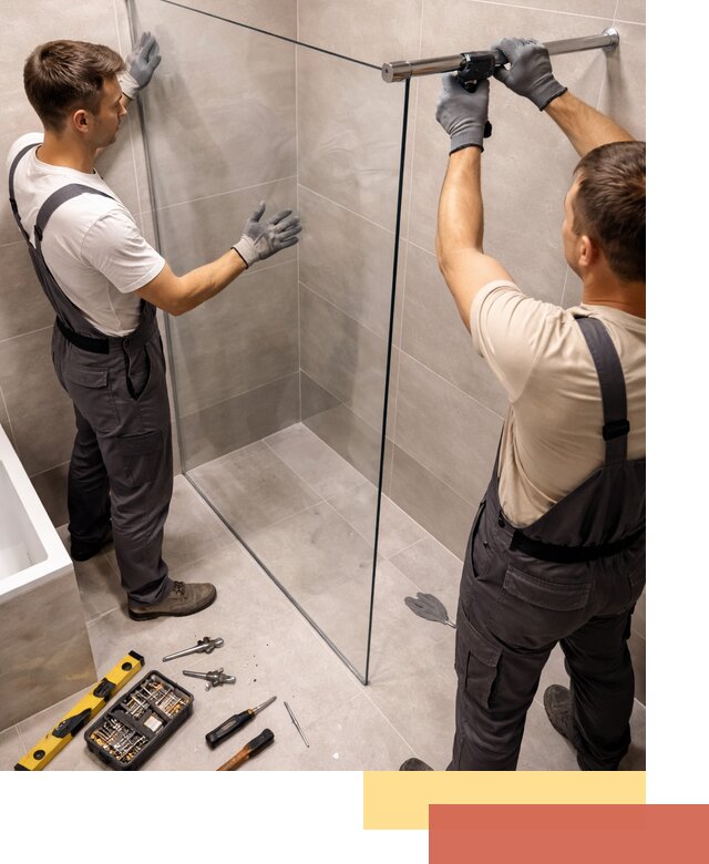 Стеклянные перегородки для душа в Самаре — изготовление и монтаж