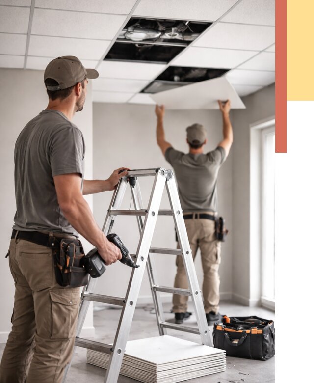 Обслуживание подвесного потолка в Самаре от 3537 руб. — быстро и недорого | ОТДЕЛОЧНИК-Смр