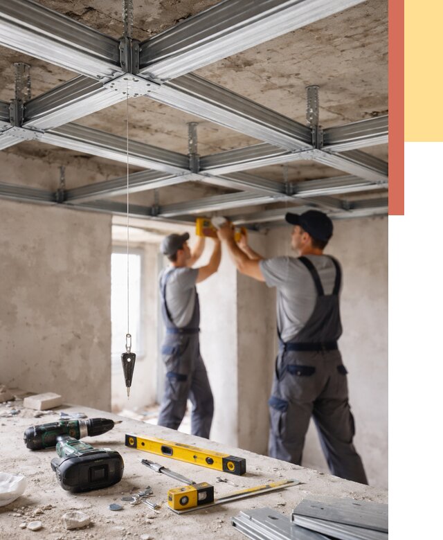 Монтаж каркаса потолка из профиля в Самаре от 4548 руб. — услуги ОТДЕЛОЧНИК-Смр