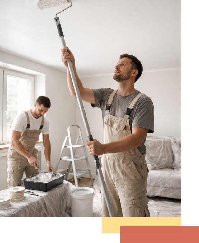 Покраска потолка водоэмульсионной краской в Самаре