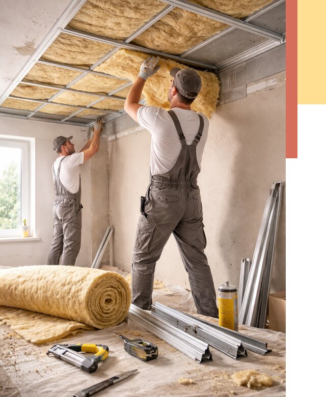 Утепление потолка в Самаре от 7276 руб/м2 — недорого, быстро, под ключ | ОТДЕЛОЧНИК-Смр